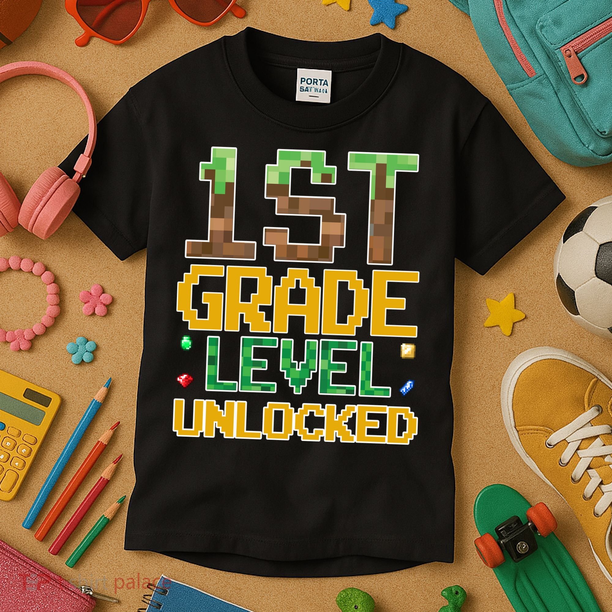 Back To School 1st Grade Gamer First Day Kids T-Shirt