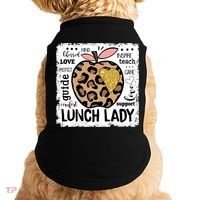 Back To School Teach Love Inspire Lunch Lady Doggie Tank thumb 0