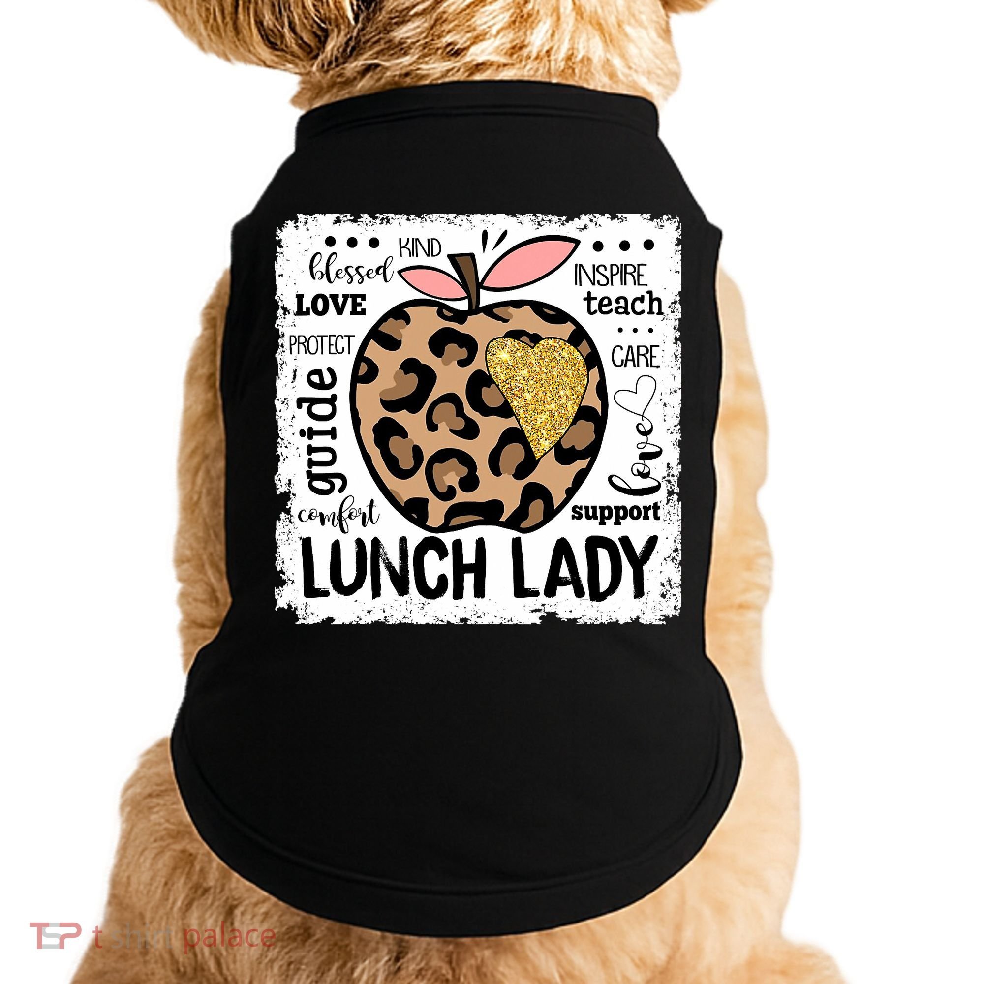 Back To School Teach Love Inspire Lunch Lady Doggie Tank