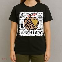Back To School Teach Love Inspire Lunch Lady T-Shirt thumb 4