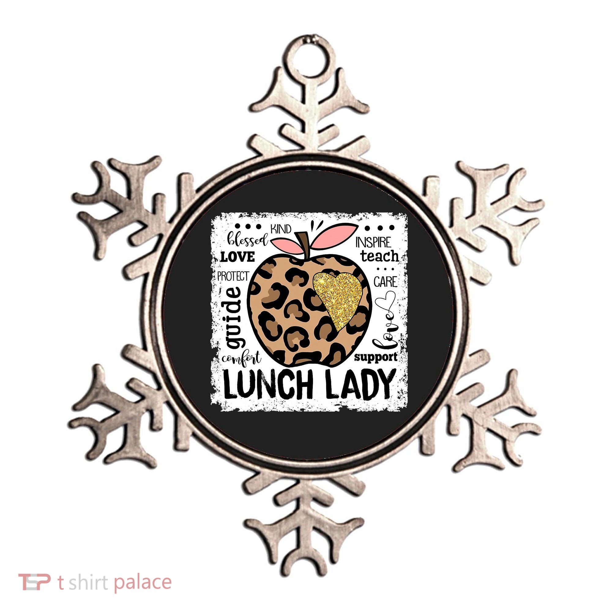 Back To School Teach Love Inspire Lunch Lady Ornament