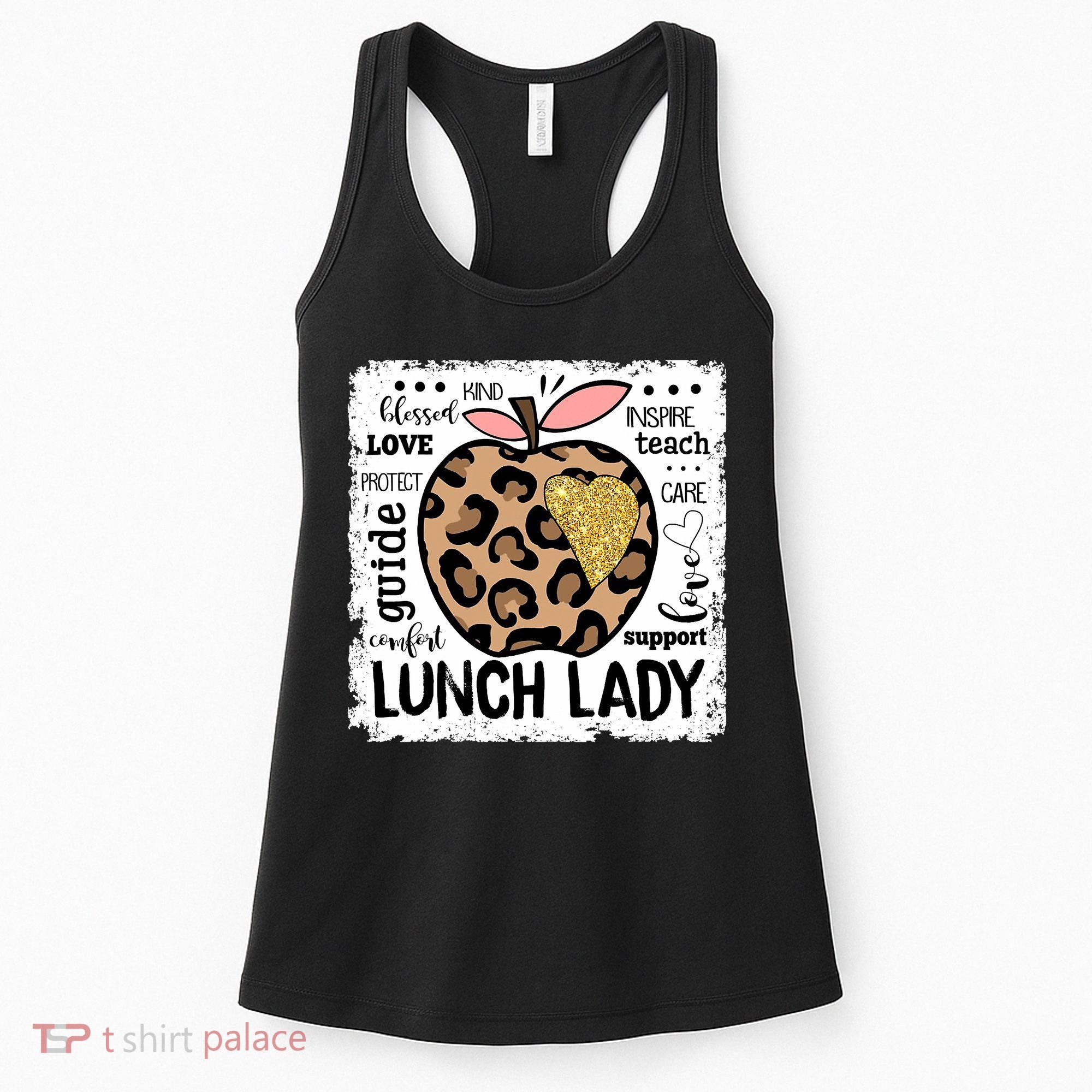 Back To School Teach Love Inspire Lunch Lady Women's Tank Top