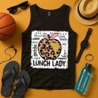 Back To School Teach Love Inspire Lunch Lady Tank Top thumb 4