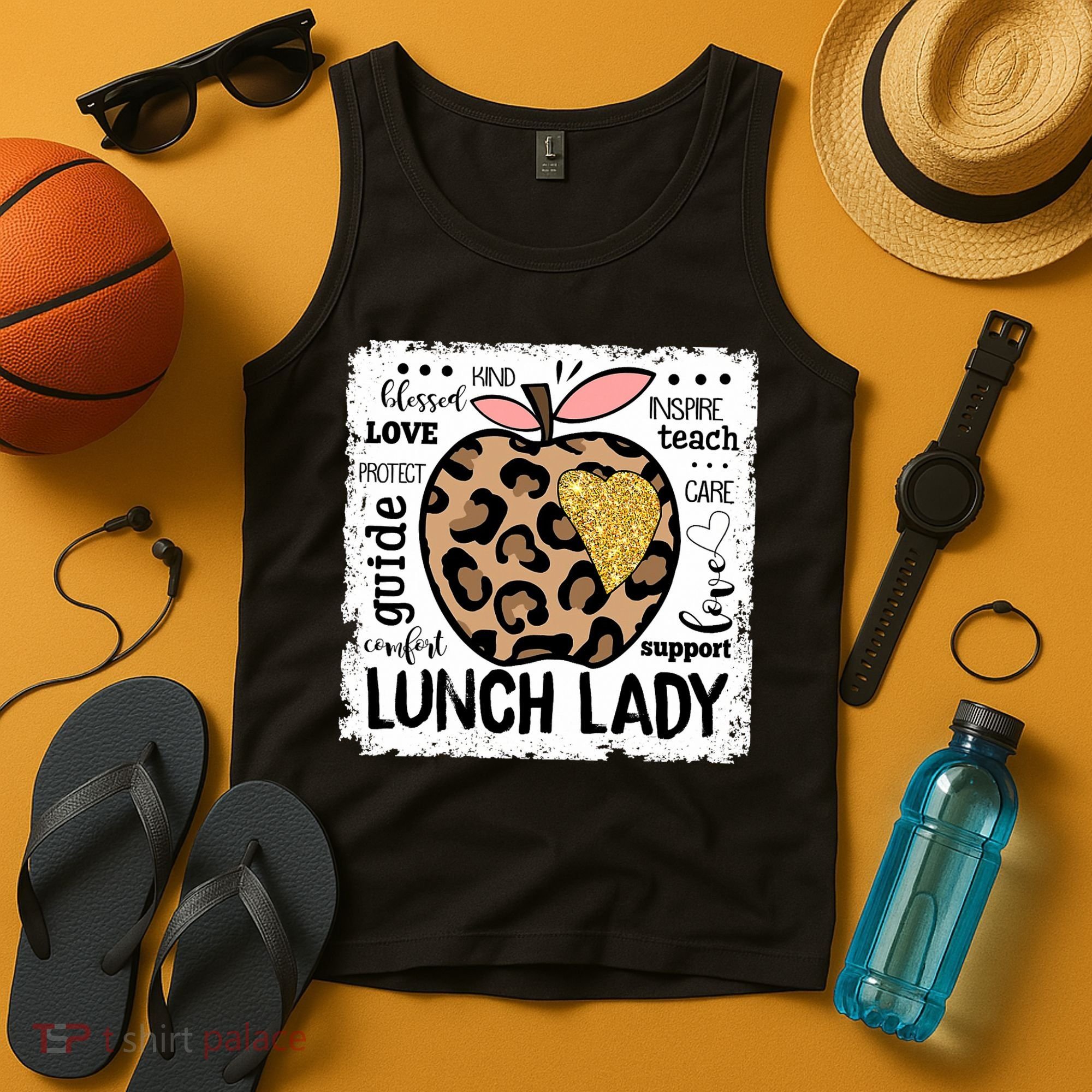 Back To School Teach Love Inspire Lunch Lady Tank Top
