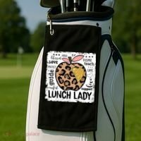 Back To School Teach Love Inspire Lunch Lady Golf Towel thumb 2