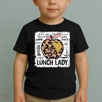 Back To School Teach Love Inspire Lunch Lady Toddler T-Shirt thumb 2