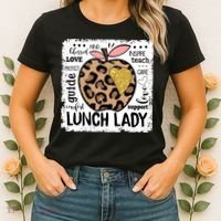 Back To School Teach Love Inspire Lunch Lady Women's T-Shirt thumb 2
