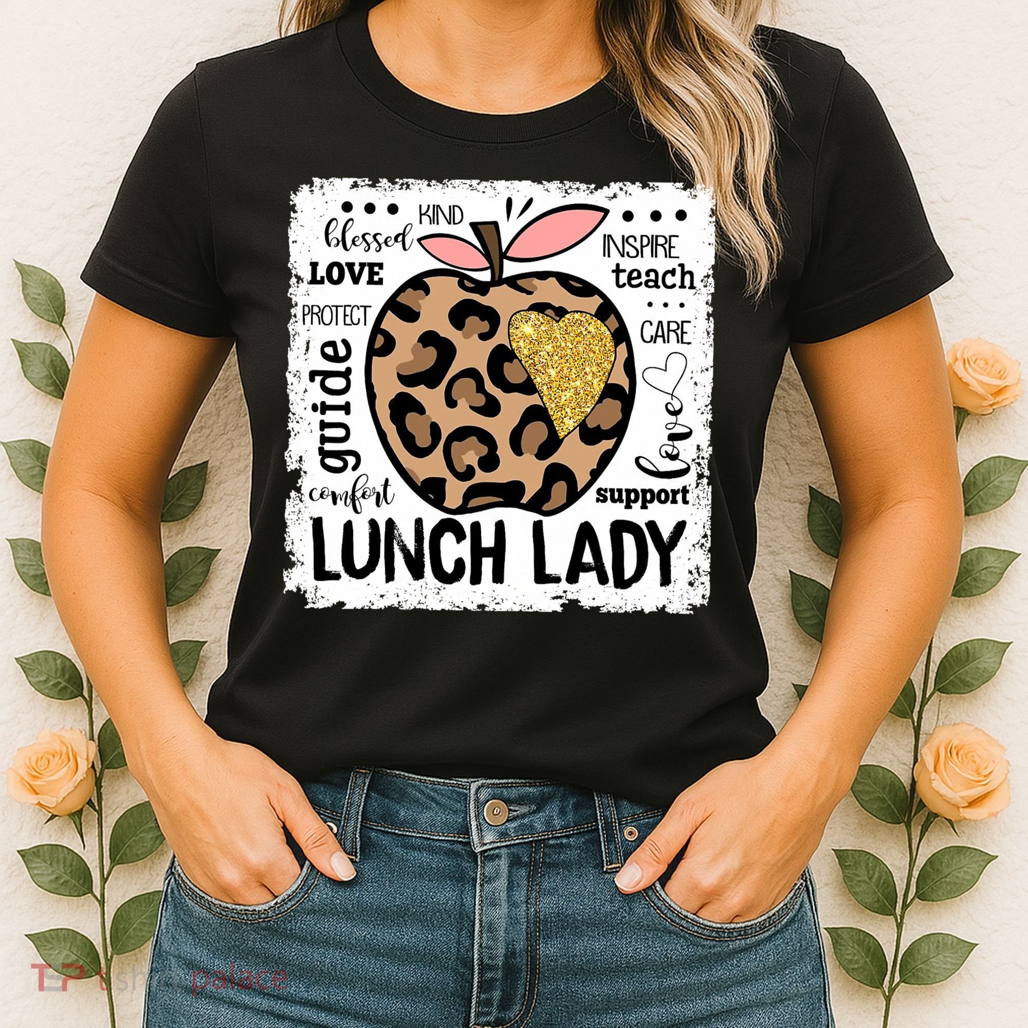 Back To School Teach Love Inspire Lunch Lady Women's T-Shirt