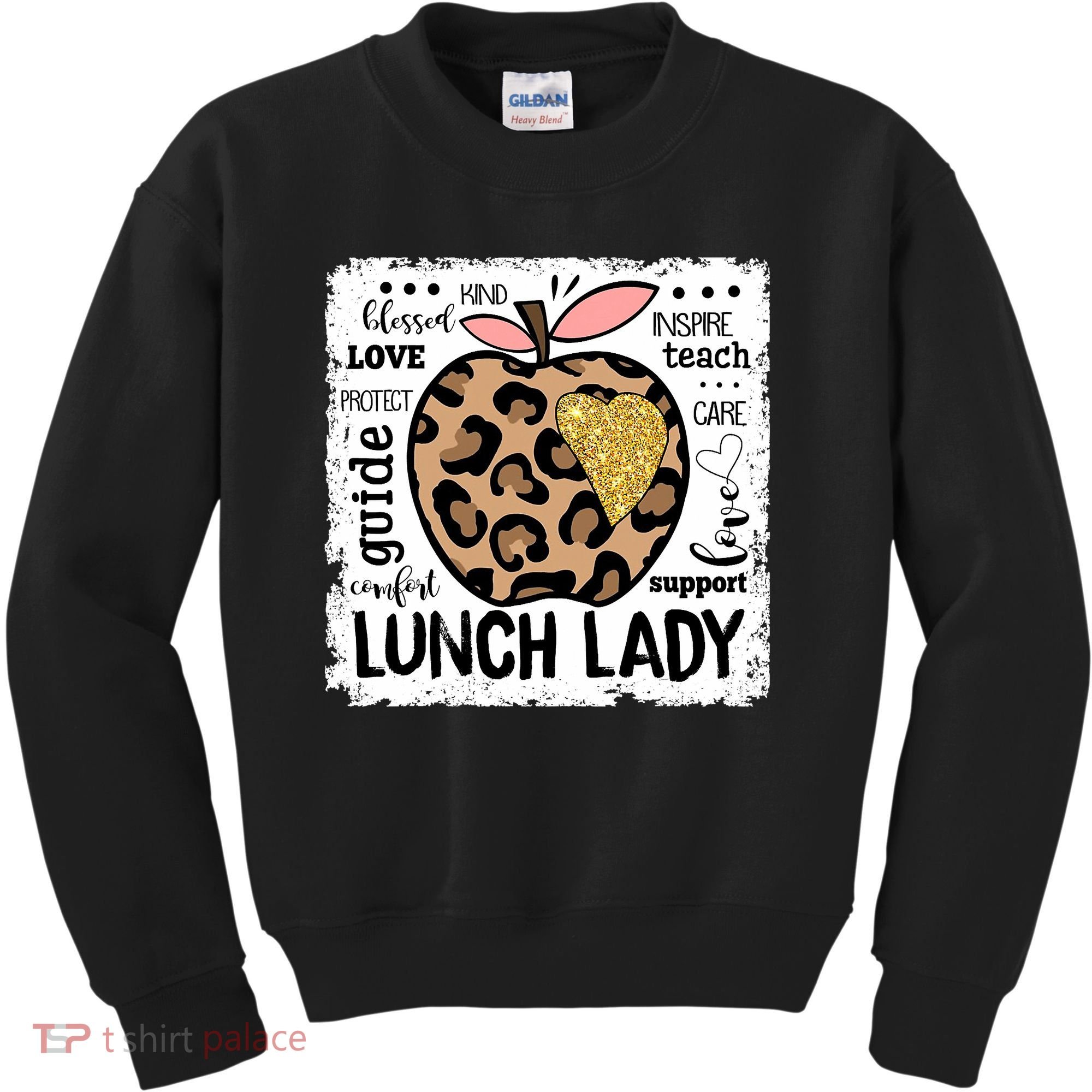 Back To School Teach Love Inspire Lunch Lady Kids Sweatshirt