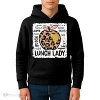 Back To School Teach Love Inspire Lunch Lady Kids Hoodie thumb 4