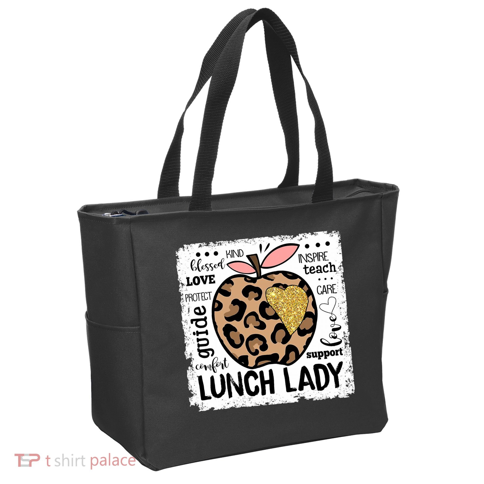 Back To School Teach Love Inspire Lunch Lady Tote Bag