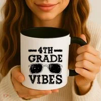 Back To School 4th Grade Vibes First Day Teacher Gift Coffee Mug thumb 3
