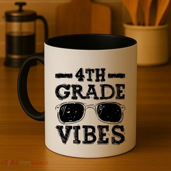 Back To School 4th Grade Vibes First Day Teacher Gift Coffee Mug