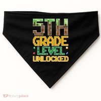 Back To School 5th Grade Gamer Fifth Grader USA-Made Doggie Bandana thumb 0