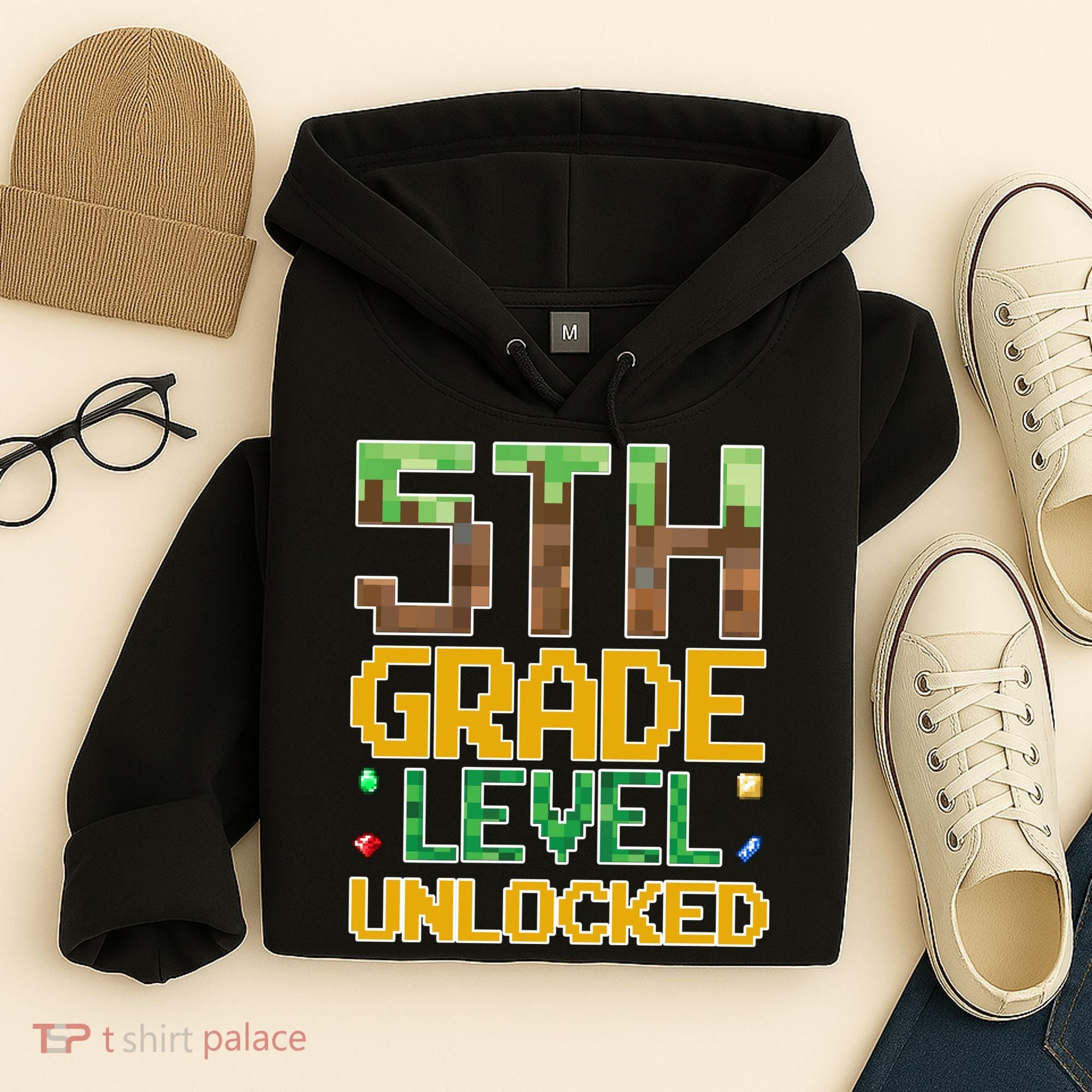 Back To School 5th Grade Gamer Fifth Grader Hoodie