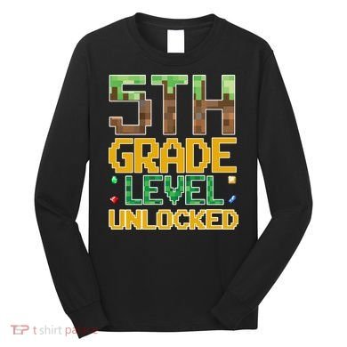 Back To School 5th Grade Gamer Fifth Grader Long Sleeve Shirt