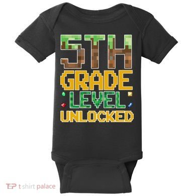 Back To School 5th Grade Gamer Fifth Grader Baby Bodysuit