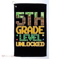 Back To School 5th Grade Gamer Fifth Grader Golf Towel thumb 0