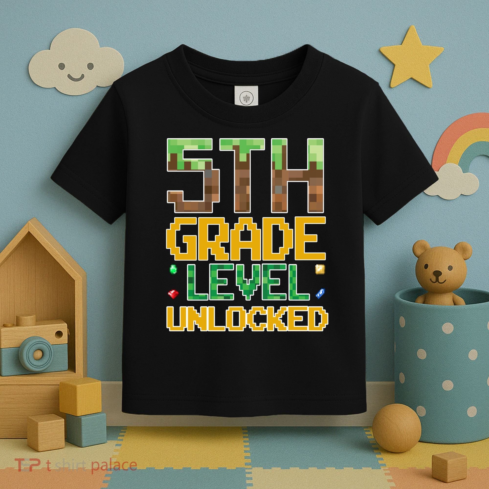 Back To School 5th Grade Gamer Fifth Grader Toddler T-Shirt
