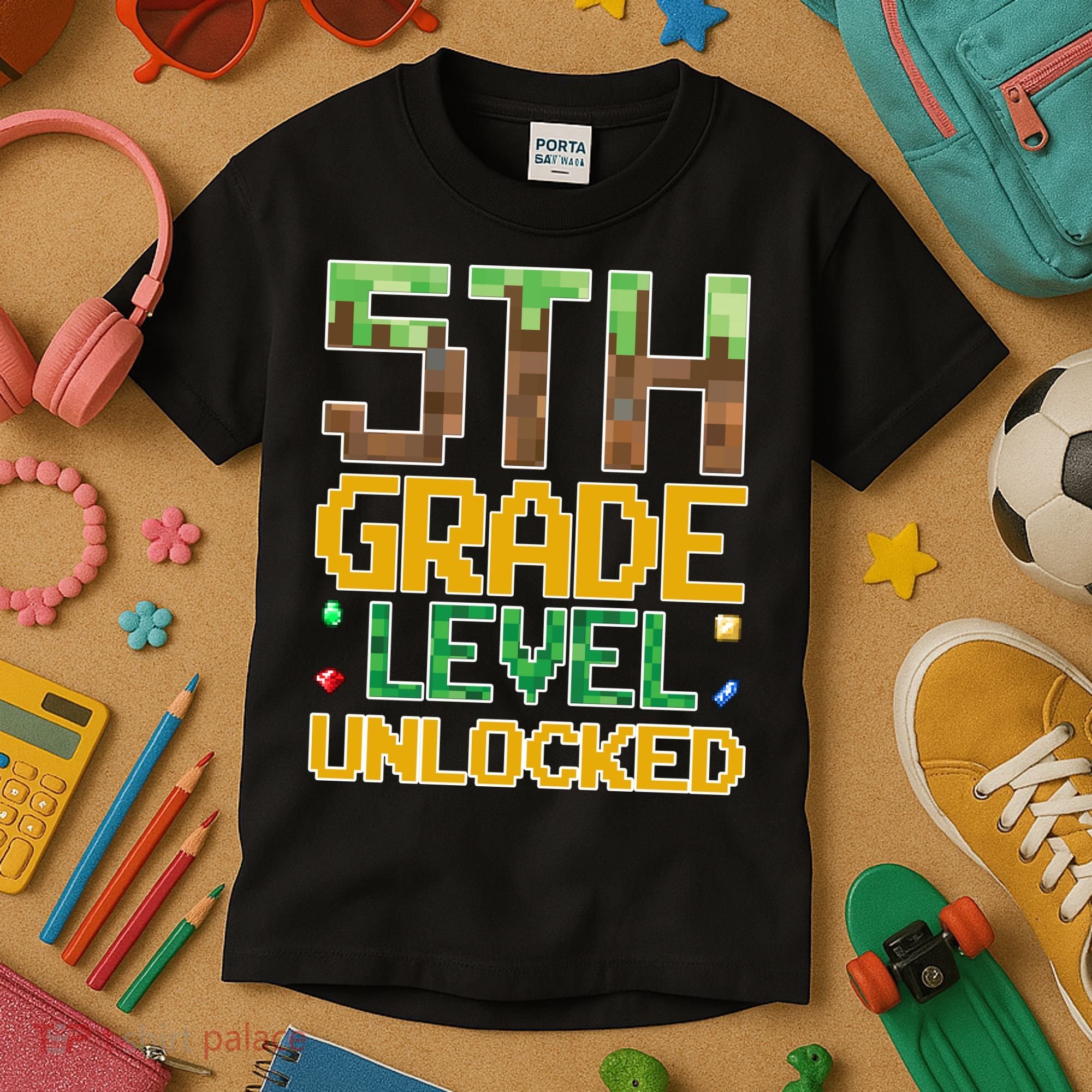 Back To School 5th Grade Gamer Fifth Grader Kids T-Shirt