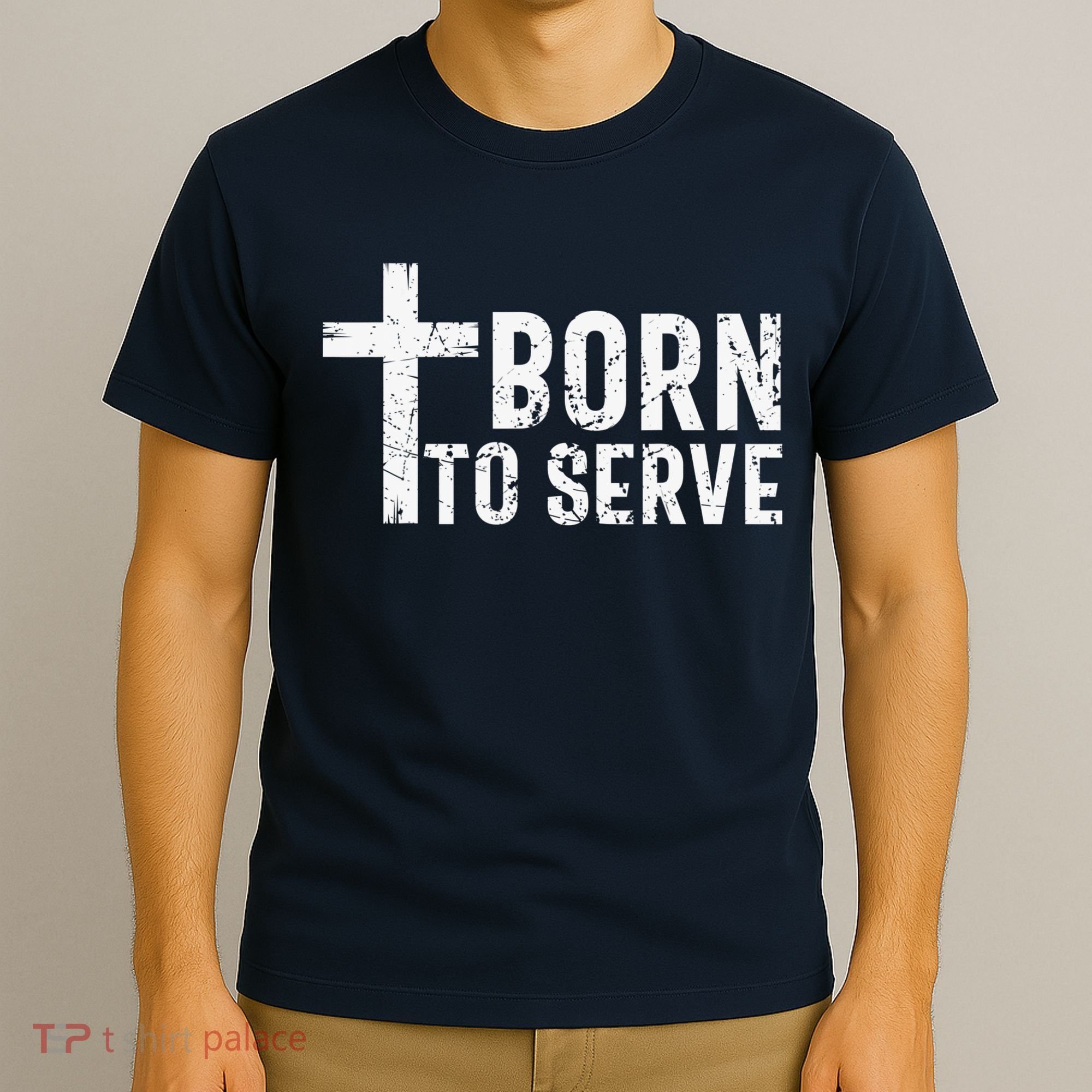 Born To Serve Cross God Jesus Faith Christian Women T-Shirt
