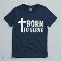 Born To Serve Cross God Jesus Faith Christian Women T-Shirt thumb 5