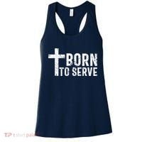 Born To Serve Cross God Jesus Faith Christian Women Women's Tank Top thumb 0