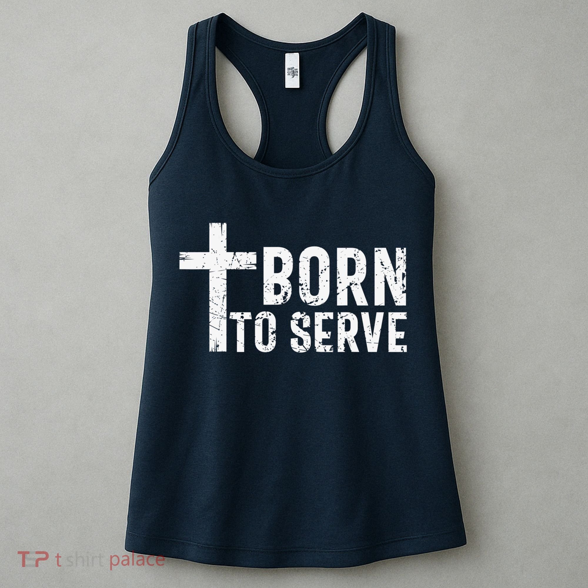 Born To Serve Cross God Jesus Faith Christian Women Women's Tank Top