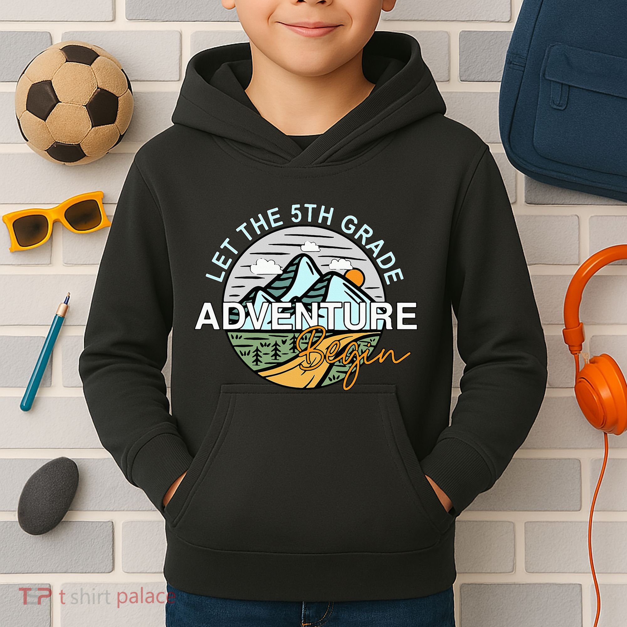 Back To School Let The 5th Grade Adventure Begin Fifth Grade Kids Hoodie