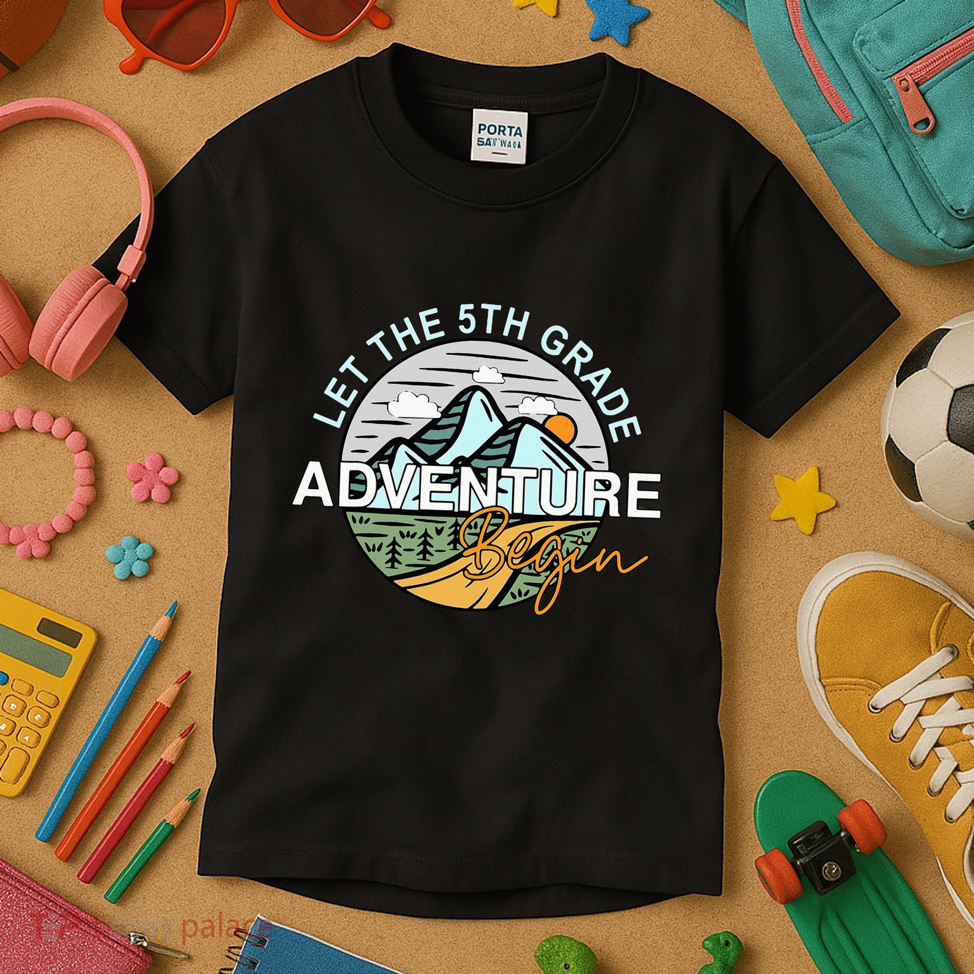 Back To School Let The 5th Grade Adventure Begin Fifth Grade Kids T-Shirt
