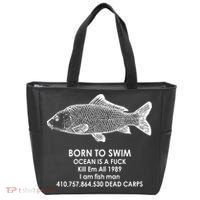Born To Swim Ocean Is A Fuck Tote Bag thumb 0