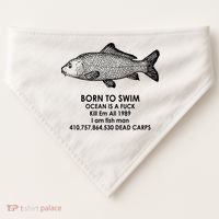 Born To Swim Ocean Is A Fuck USA-Made Doggie Bandana thumb 0