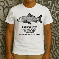 Born To Swim Ocean Is A Fuck T-Shirt thumb 3