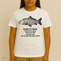 Born To Swim Ocean Is A Fuck T-Shirt thumb 4