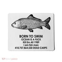 Born To Swim Ocean Is A Fuck Mousepad thumb 0