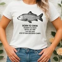 Born To Swim Ocean Is A Fuck Women's T-Shirt thumb 2