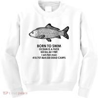 Born To Swim Ocean Is A Fuck Kids Sweatshirt thumb 0