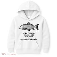 Born To Swim Ocean Is A Fuck Kids Hoodie thumb 0
