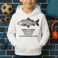 Born To Swim Ocean Is A Fuck Kids Hoodie thumb 2