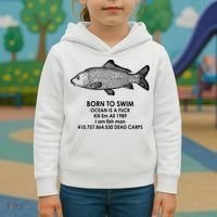 Born To Swim Ocean Is A Fuck Kids Hoodie thumb 3