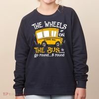 Back To School The Wheels On The Bus Women's Sweatshirt thumb 0