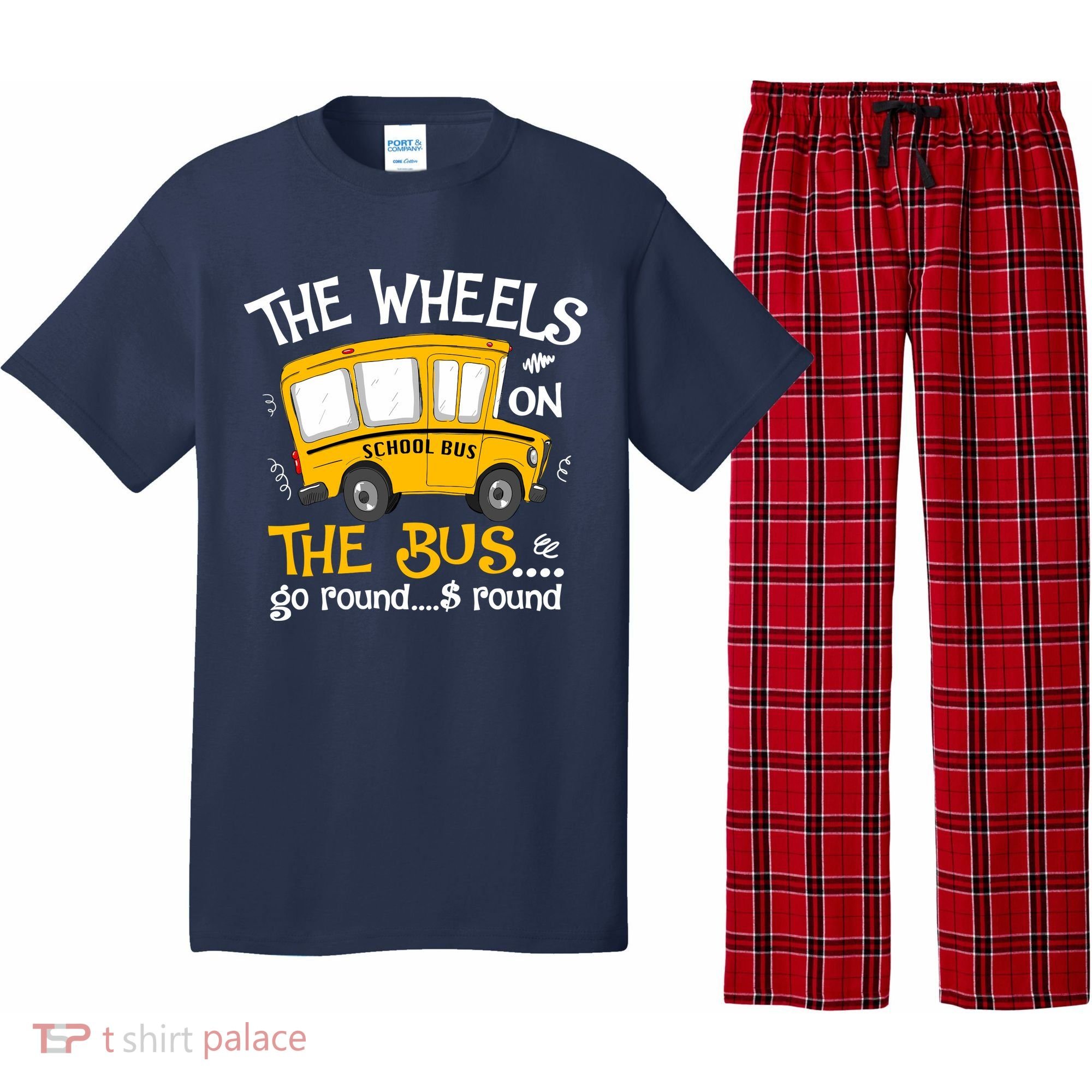 Back To School The Wheels On The Bus Pajama Set
