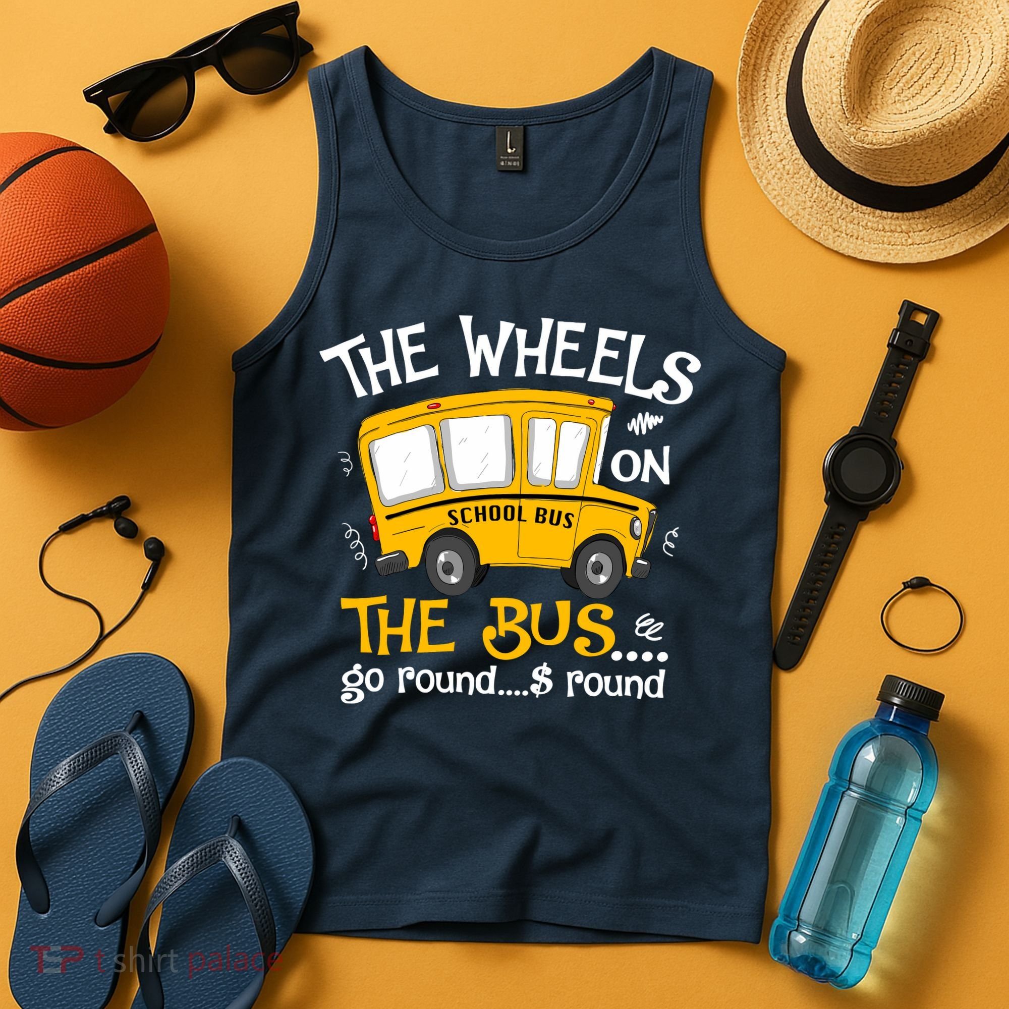 Back To School The Wheels On The Bus Tank Top