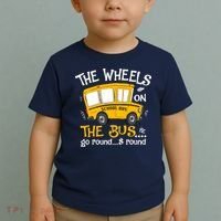 Back To School The Wheels On The Bus Toddler T-Shirt thumb 2