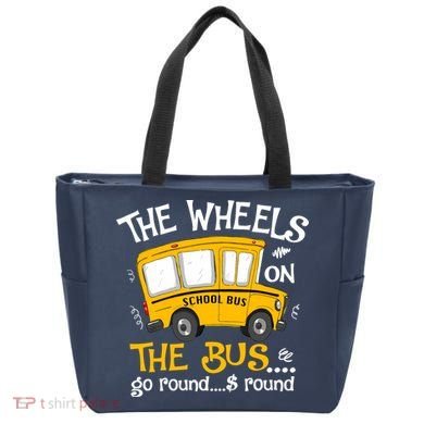 Back To School The Wheels On The Bus Tote Bag