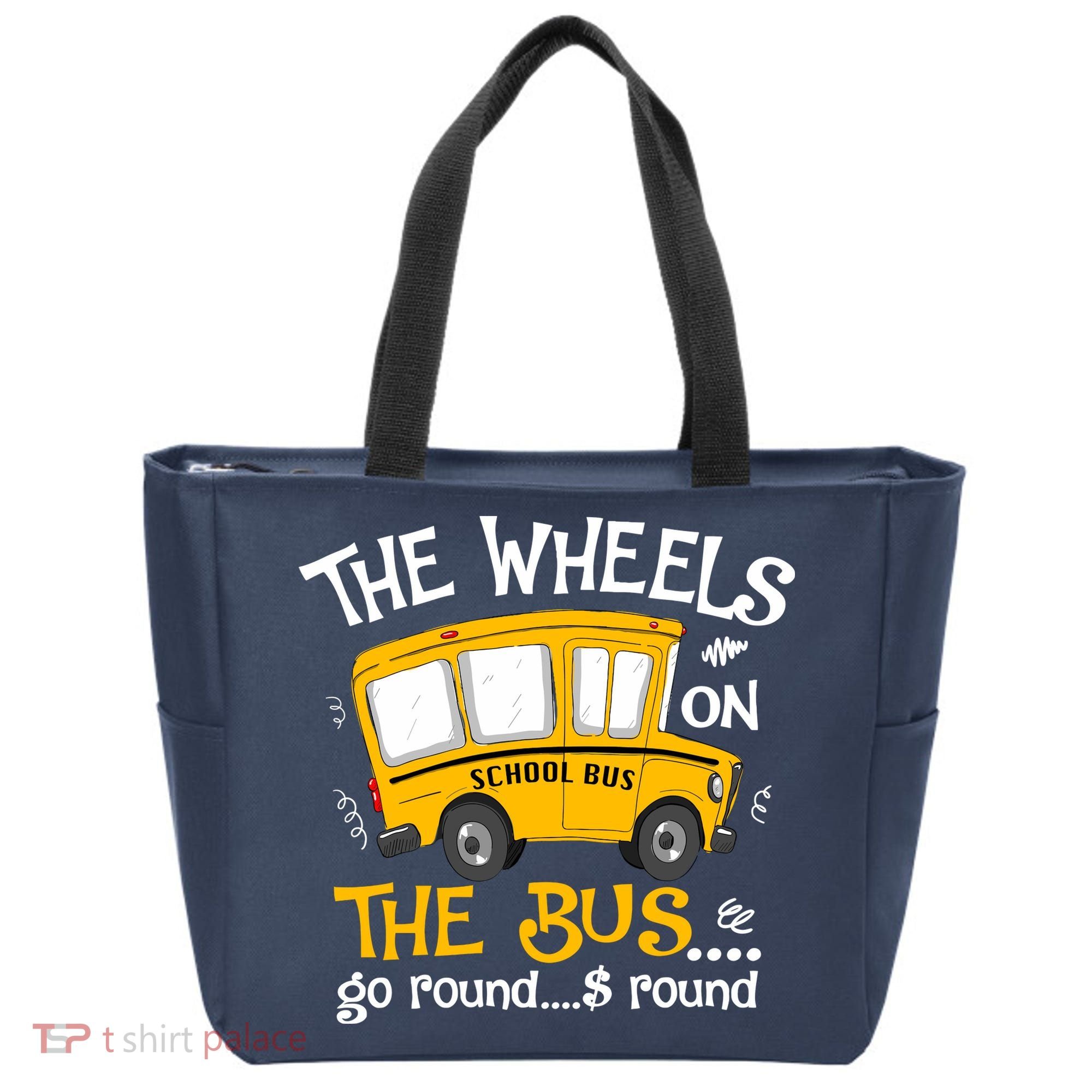 Back To School The Wheels On The Bus Tote Bag