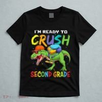 Back To School I'm Ready To Crush Second Grade Dinosaur T-Shirt thumb 5