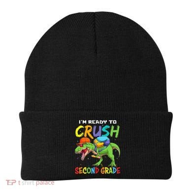 Back To School I'm Ready To Crush Second Grade Dinosaur Beanie