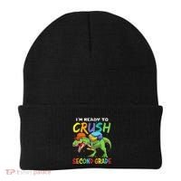 Back To School I'm Ready To Crush Second Grade Dinosaur Beanie thumb 0