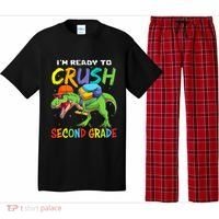 Back To School I'm Ready To Crush Second Grade Dinosaur Pajama Set thumb 0